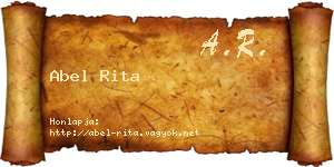 Abel Rita névjegykártya