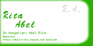 rita abel business card